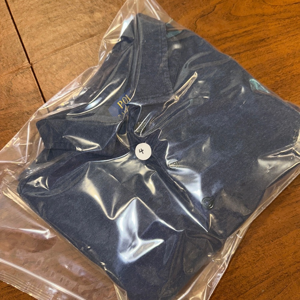 Polo Ralph Lauren Men's Long Sleeve Polo Shirt Navy Blue Heather Large (Fits XL) - Picture 7 of 7